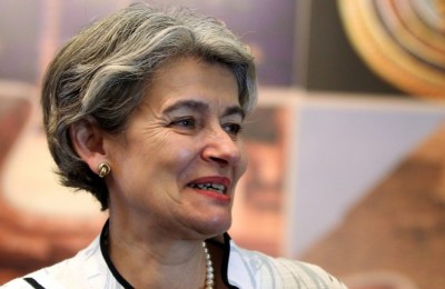 epa04745946 Director-General of the United Nations Educational, Scientific and Cultural Organization (UNESCO), Irina Bokova, attends the opening of an International Conference on the growing phenomenon of looting and destruction of antiquities in the Middle East in Cairo, Egypt, 13 May 2015. As unrest has gripped the Middle East, criminal gangs have taken advantage of the lawlessness to loot historical sites to sell antiquities on the lucrative international black markets.  EPA/KHALED ELFIQI
