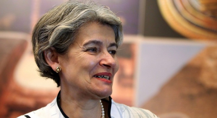epa04745946 Director-General of the United Nations Educational, Scientific and Cultural Organization (UNESCO), Irina Bokova, attends the opening of an International Conference on the growing phenomenon of looting and destruction of antiquities in the Middle East in Cairo, Egypt, 13 May 2015. As unrest has gripped the Middle East, criminal gangs have taken advantage of the lawlessness to loot historical sites to sell antiquities on the lucrative international black markets.  EPA/KHALED ELFIQI
