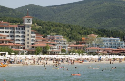 The beach at Sunny Beach, Bulgaria