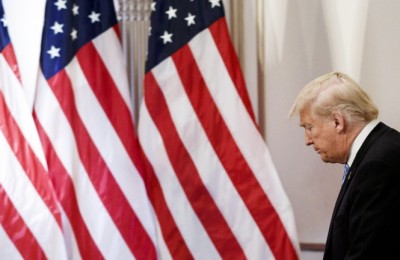 epa07049877 US President Donald Trump arrives for a press conference at the New York Lotte hotel in New York, New York, USA, 26 September 2018. The press conference is on the sidelines of General Debate of the United Nations General Assembly.  EPA/JUSTIN LANE