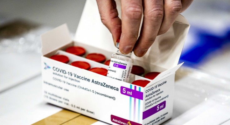 epa09074881 (FILE) - A vial of AstraZeneca's Covid-19 vaccine stored in Movianto in Oss, The Netherlands, 12 February 2021 (reissued 14 March 2021). The Dutch health ministry on 14 March 2021 said it was suspending the AstraZeneca vaccine rollout, just days after pressing ahead with its use.  EPA/Remko de Waal