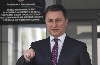 epa07180236 (FILE) Former Macedonian prime minister and leader of opposition VMRO DPMNE, Nikola Gruevski leaves the office of the Special Public Prosecution in Skopje, The Former Yugoslav Republic of Macedonia, 22 November 2017 (reissued 20 November 2018). According to reports, Macedonian former Prime Minister Nikola Gruevski has announced on 20 November that he had been granted political asylum in Hungary. Gruevski left Macedonia as Macedonian police has issued an arrest warrant after he did not appear for the start of a two-year prison sentence he received for illegal purchase of a luxury automobile.  EPA/GEORGI LICOVSKI