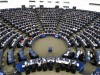 epa06603078 Members of Parliament vote on the Guidelines on the framework of future EU-UK relations at the European Parliament in Strasbourg, France, 14 March 2018. The MEPs have signs reading '#allforjan' on the tables. In the afternoon the MEPs debate on the safety of journalists across the EU referring to the murder of Slovak investigative journalist Jan Kuciak and his fiancee Martina Kusnirova.  EPA/PATRICK SEEGER