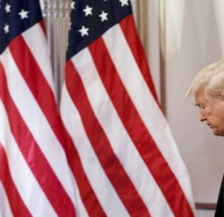 epa07049877 US President Donald Trump arrives for a press conference at the New York Lotte hotel in New York, New York, USA, 26 September 2018. The press conference is on the sidelines of General Debate of the United Nations General Assembly.  EPA/JUSTIN LANE